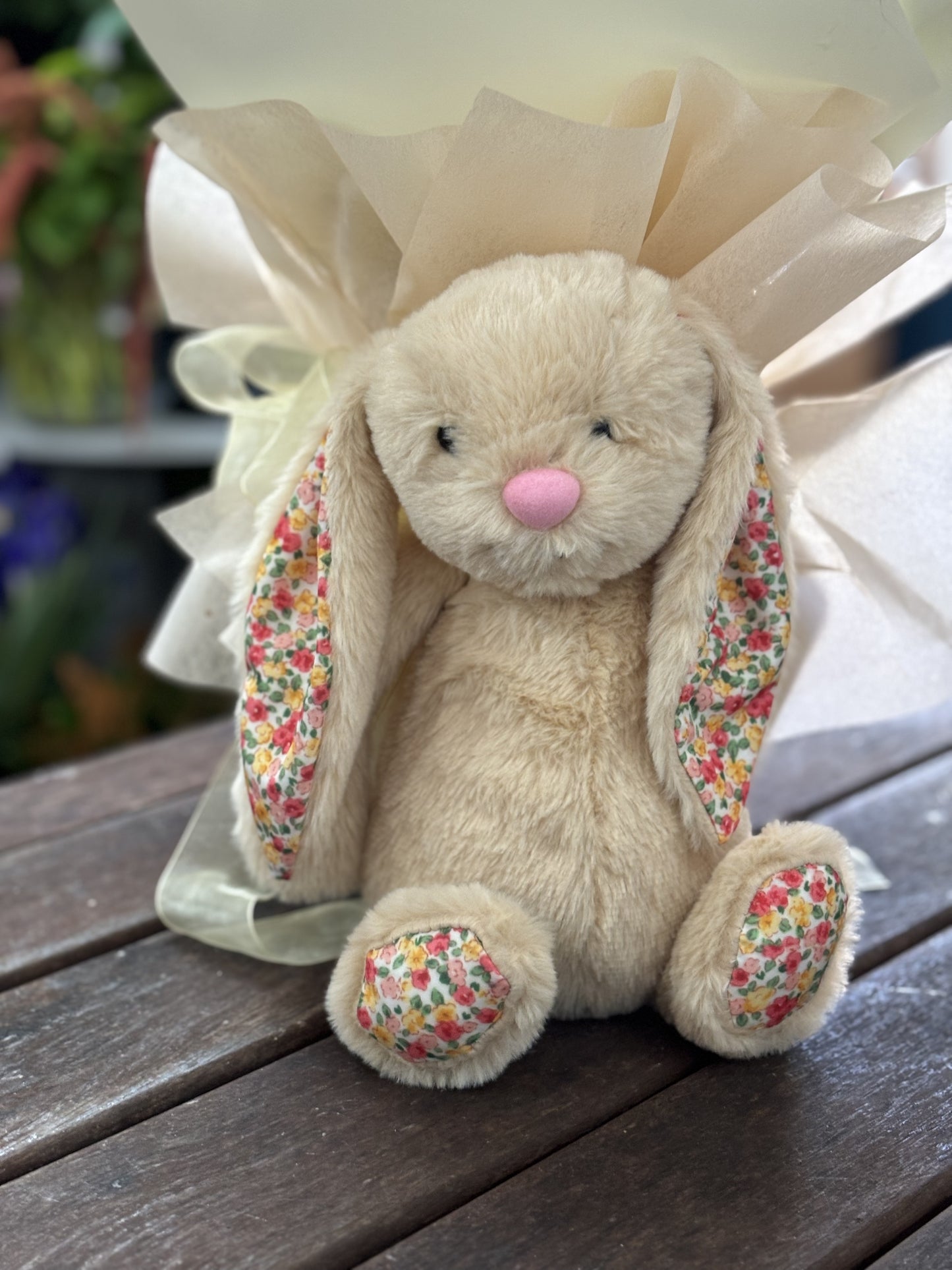 Soft Toy Bunny - Edelweiss Flowers